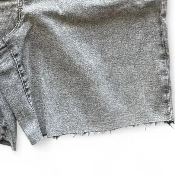 NWT Ava & Viv Gray Acid Wash Denim Shorts. Sz 20W. Grunge. Edgy. Punk. Comfy - Picture 6 of 7